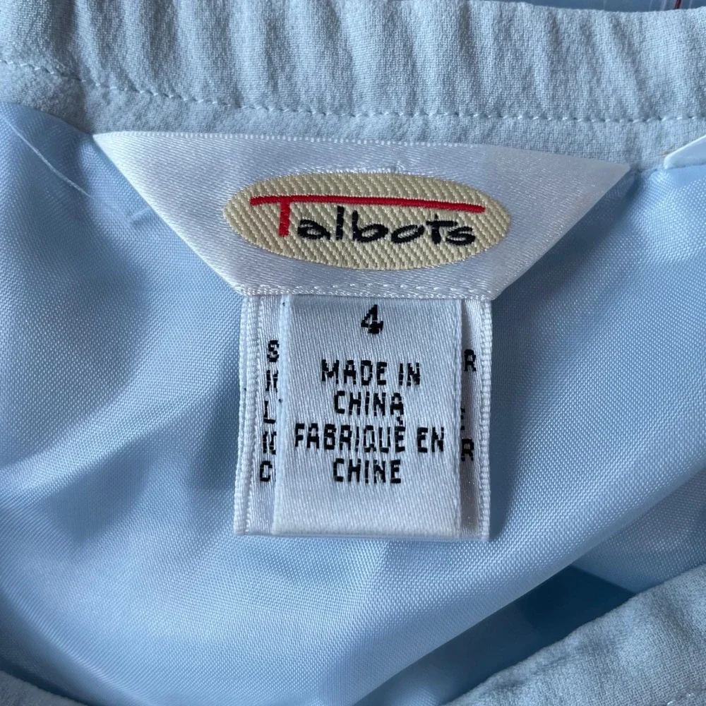 Vintage Talbots Silk Skirt Ruffle Hem Pencil Career Party‎ Cocktail Size 4